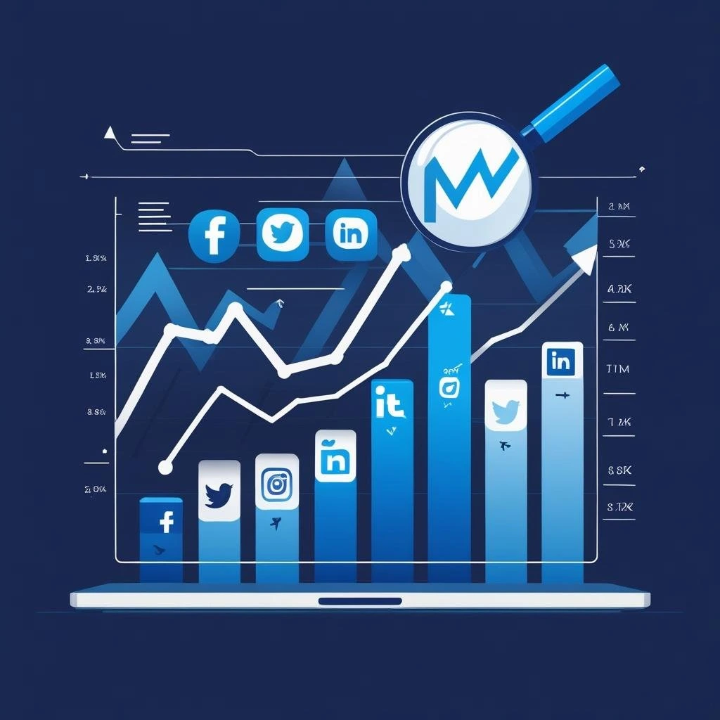 bar graph representation of social media marketing services analytics